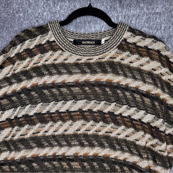 Bachrach Vintage Knit Sweater LG Cosby 80s 90s Grandpa Slow Fashion Coogi - Picture 5 of 9